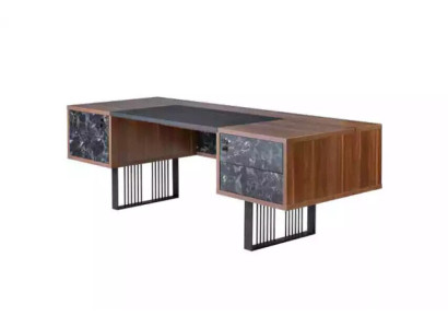 Mesa de escritorio de madera maciza, mobiliario de oficina, muebles de diseño para oficina.