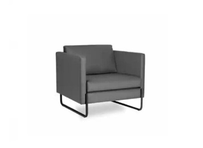 Sillón Madera Sofá Acolchado Asiento Diseñador Tela 1 Plaza Moderno