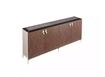 Mueble de oficina de madera y metal de lujo, moderno aparador.
