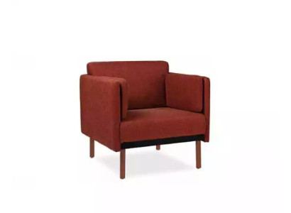Sillón cama de diseño de lujo tapizado de tela moderno de madera roja