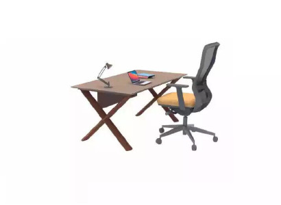 Escritorio de oficina de lujo, mesa de trabajo, muebles modernos, decoración elegante.