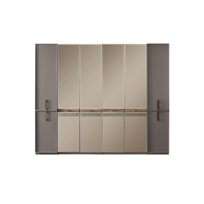 Conjunto dormitorio cama doble cómoda mesillas armario 4 piezas gris