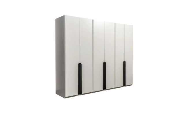 Armario de madera blanco grande para dormitorio.