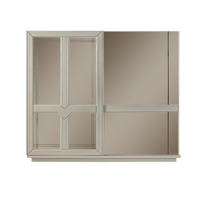 Armario de madera armario de dormitorio armario espejo blanco