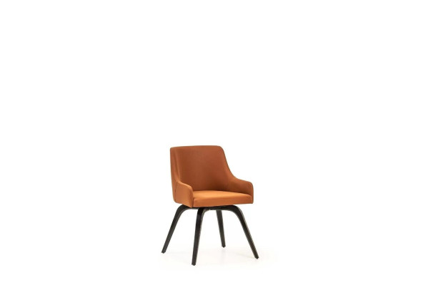 Sillas completas Sillas de comedor Sillas de cocina Naranja Juego de 6 piezas de madera