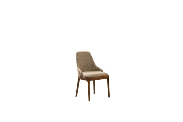 Grupo de sillas Sillas de cocina Sillas de comedor Beige 6 piezas Moderno Tela