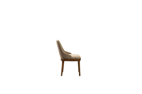 Grupo de sillas Sillas de cocina Sillas de comedor Beige 6 piezas Moderno Tela
