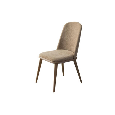 Conjunto de sillas de cocina para comedor de 6 piezas de madera y tela.