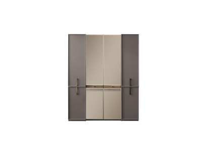 Armario ropero Armario de dormitorio Armario Armario de madera Gris Espejo