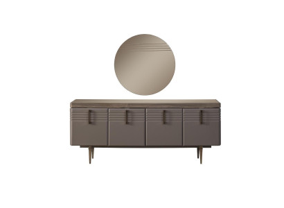 Sideboard Aparador Gris Armario Espejo Cómoda Madera Conjunto Cómoda