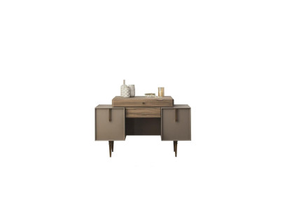 Tocador de maquillaje Mesa de tocador Mesa consola Madera Gris Cómoda de dormitorio