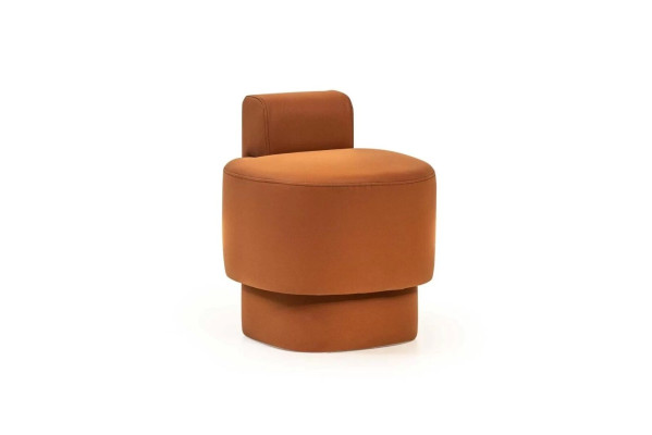 Taburete de asiento Taburete Taburete acolchado Naranja Reposapiés Asientos modernos Muebles