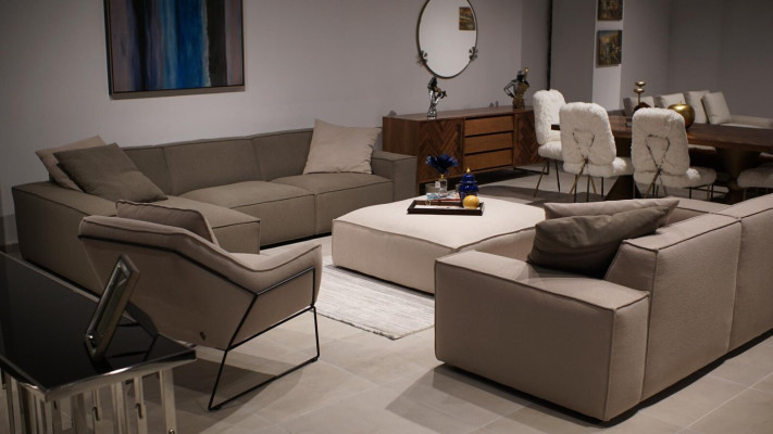 Juego de sala 4 piezas Mobiliario de lujo Conjunto de sofá Diseño sofá esquinero