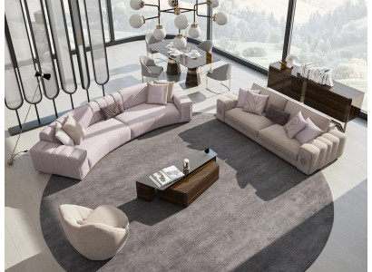 Juego de sofás de 4 piezas para seis personas, sofá de tres plazas y sillón para sala de estar.