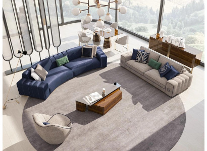 Conjunto de sala de estar de 4 pzas muebles de lujo mesa de centro de madera juego de sofá moderno muebles tapizados.