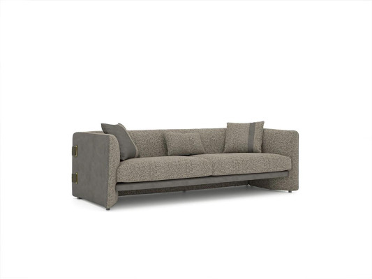 Conjunto de sala de estar gris moderno de 7 piezas con 2 sofás de tres plazas, mobiliario tapizado y sillón nuevo