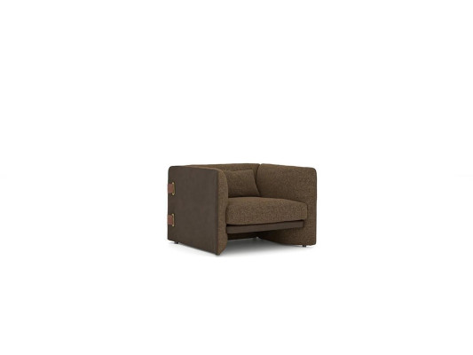 Sala de estar de 7 piezas marrón 2 sofás modernos Sillón con mesa de centro Mobiliario de lujo