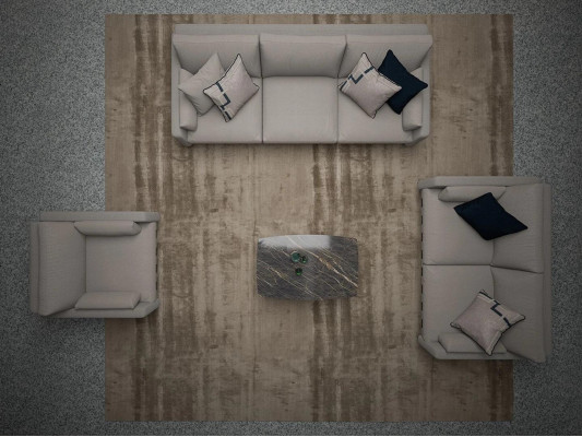 Conjunto de muebles tapizados Sofá de tres plazas Moderno Sofá de dos plazas Muebles Mesa de centro