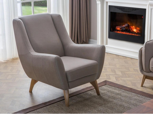 Gris Conjunto Sala de Estar Sofá de tres plazas Moderno Sillón Diseño de Madera Mesa de Centro