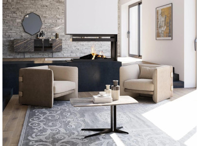 2 sillones con mesa de centro juego de muebles para sala de estar de diseño completo