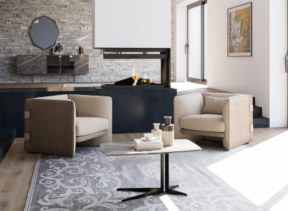 2 sillones con mesa de centro juego de muebles para sala de estar de diseño completo
