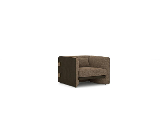 2x Sillones de lujo para sala de estar mesa de centro de madera muebles modernos tapizados en tela