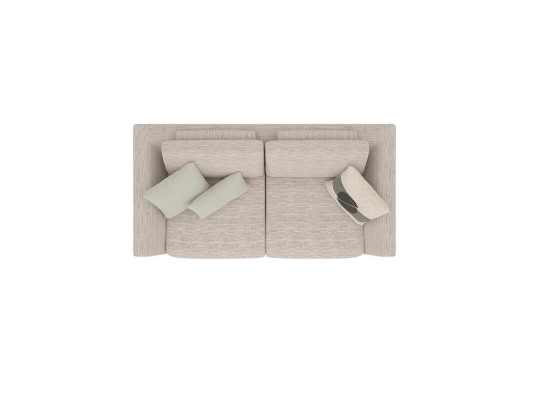 Sofá de dos plazas, mobiliario de diseño para sala de estar, tapizado textil.