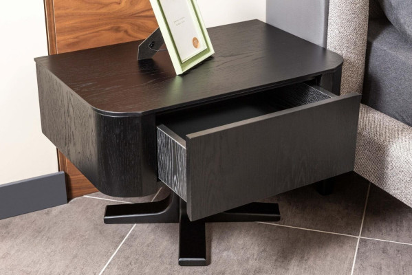 Conjunto cama doble Dormitorio Mesitas de noche 3 piezas Gris Moderno
