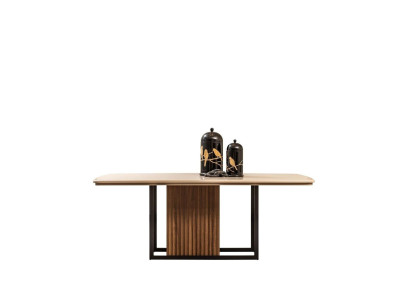 Mesa de comedor Mesa de comedor Mesa de comedor Madera Marrón Moderna Mesa de comedor de madera