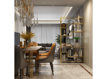 Estantería de metal diseño de separador de lujo, estantes armario separadores de sala de estar de metal.