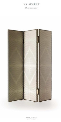 Paravent de metal con separador de tela pared divisoria 3D Bellavista Collection