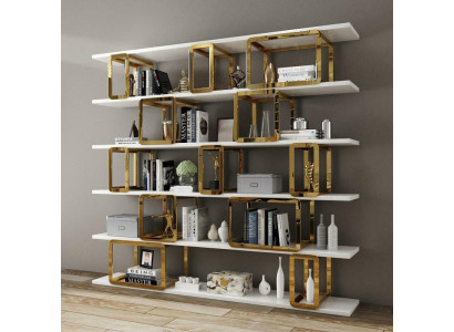 Diseño de estantería separadora de pared para sala de estar, armarios de acero inoxidable y estantes, estante de libros nuevo.