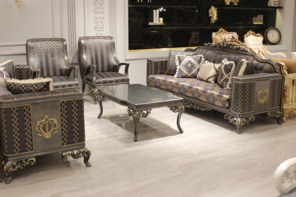 Lujo Sala de estar Set Sofá 3+3+1+1 Asientos, 2x Silla cómoda Nueva
