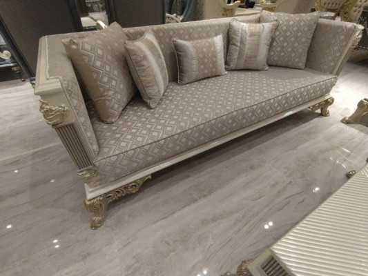 Conjunto de muebles de sala de alta calidad 2x sofá + sillón Set exclusivo de sala