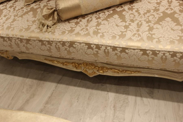 Sofá de salón exquisito de 3+3 plazas moderno en beige, nuevo.