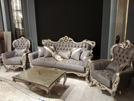 Sofá exclusivo de 3+3+1 plazas 3 piezas 2 sofás Sillón Relax Conjunto de lujo