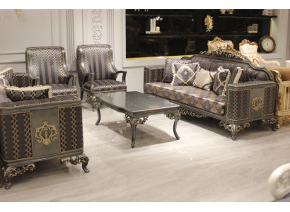 Conjunto de sofás de salón de lujo 3+3 plazas Sofá moderno Elegante salón