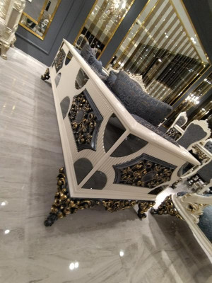 Lujo 3 plazas sofá sofá de sala de estar elegante elegante Art Deco sofá nuevo