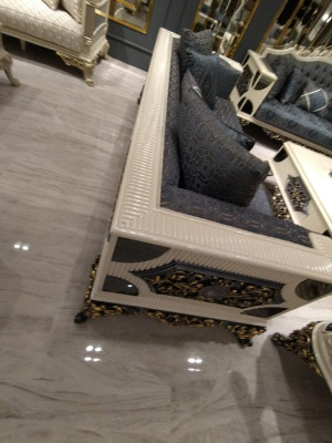 Lujo 3 plazas sofá sofá de sala de estar elegante elegante Art Deco sofá nuevo