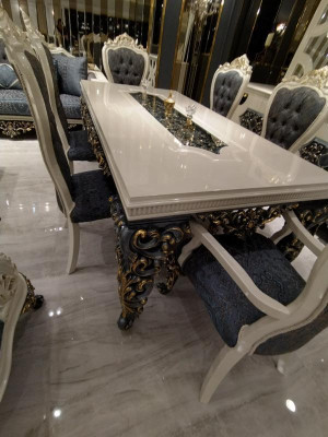 Elegante mesa de comedor lujosa mesa glamurosa de comedor nueva