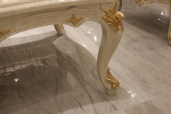 Mesa de centro opulenta para sala de estar, mesa de centro moderna, muebles de lujo nuevos.