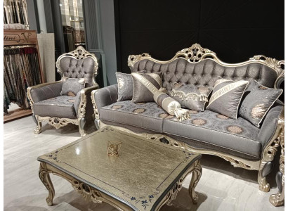 Muebles de salón de lujo, sillón de alta calidad, sillón gris nuevo, relajante.