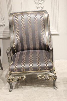 Moderno sillón de alta calidad, muebles de salón, sillón premium, sala de estar, nuevo.