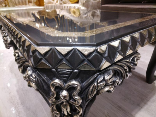 Diseño de mesa de centro de lujo de madera moderna para la sala de estar.