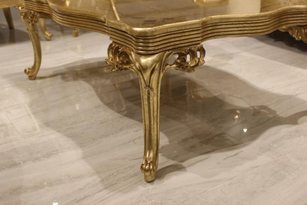 Mesa de centro Mesa de sala de estar Dorado Lujo Mesas de centro Mesa auxiliar Mesa de sofá Nuevo
