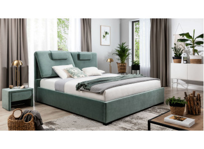 Conjunto completo de dormitorio de 3 piezas cama doble de diseñador con 2 mesitas de noche.