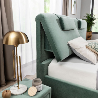 Diseñador de camas de dormitorio cama doble de lujo cama tapizada cama textil