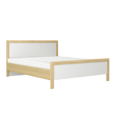 Cama moderna doble blanca dormitorio camas de alta calidad estructura de madera.