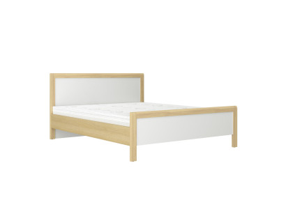 Cama moderna doble blanca dormitorio camas de alta calidad estructura de madera.