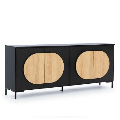 Negro-Marrón cómoda de dormitorio Diseñador de madera cómoda Anrichte elegante